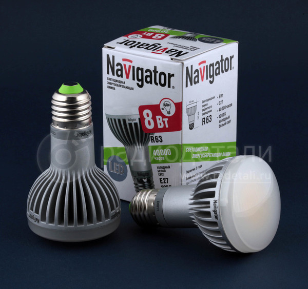 Светодиодная лампа R63 E27 220V 8W 4000K Navigator NLL- R63-8-230-4.2K (94 138)