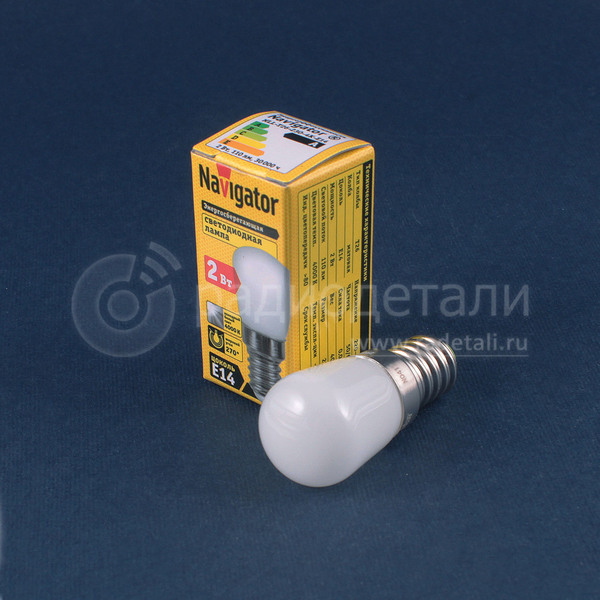 Светодиодная лампа для холодильников T26 E14 220V 2W 4000K Navigator NLL-T26-2-230-4K-E14 71286