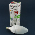 Светодиодная лампа свеча E14 220V 5W 2700K Navigator NLL-P-C37-5-230-2.7K 94480