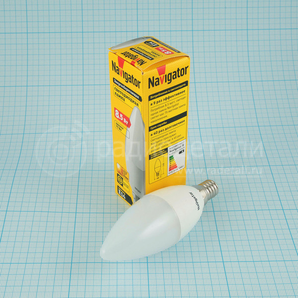 Светодиодная лампа свеча E14 220V 8.5W 2700K Navigator NLL-C37-8.5-230-2.7K 61324