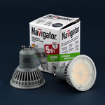 Светодиодная лампа GU10 220V 5W 3000K Navigator NLL- PAR16-5-230-3K (94 264)
