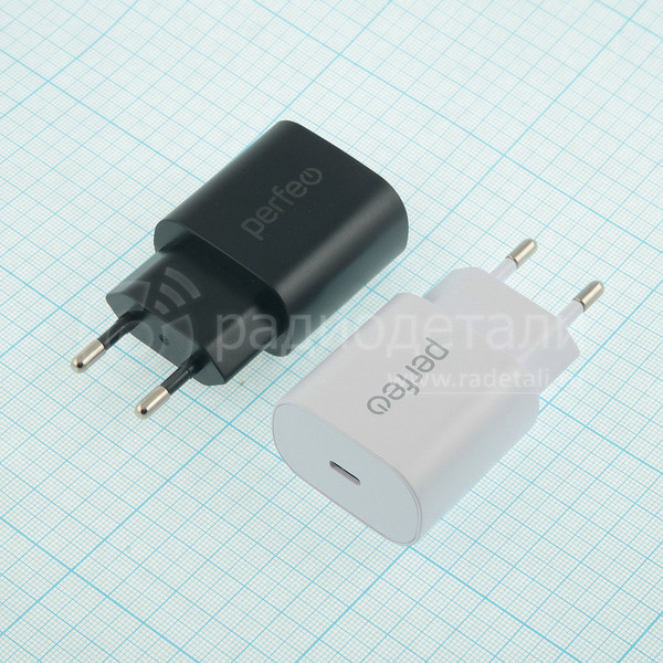 Зарядное устройство 5/9/12V, 3.0/2.0/1,5A Perfeo14637 3.0, быстрый заряд, гнездо USB Type C