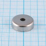 Магнит неодимовый, диск Ø16х5мм, сцепление ~6.0кг,с отверстием Ø3,5мм, с зенковкой Ø6,5мм 00173