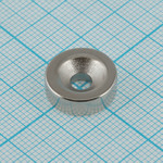 Магнит неодимовый, кольцо Ø15х5мм, с зенковкой 4,5/10мм 00253