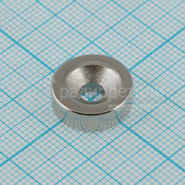 Магнит неодимовый, кольцо Ø15х5мм, с зенковкой 4,5/10мм 00253