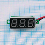 Модуль цифрового вольтметра 2.5-30V Зеленый 22х10х10мм размер символов 7мм 0.28