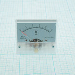 Вольтметр стрелочный 0-5V DC кл. точности 2,5 63х55мм 85C1