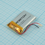 Аккумулятор Robiton LP963448 3.7V 1500mAh (9.6х34х48мм) с защитой, с выводами