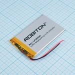 Аккумулятор Robiton LP385590 3.7V 2300mAh (3.8х55х90мм) с защитой, с выводами