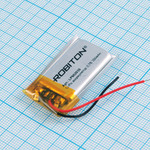 Аккумулятор Robiton LP602035 3.7V 350mAh (6х20х35мм) с защитой, с выводами