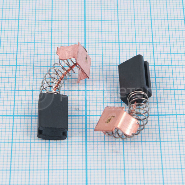 Щетки электроугольные 5х8х12мм для УШМ WS-115/P110-01 Интерскол, 2шт, с проточкой №557