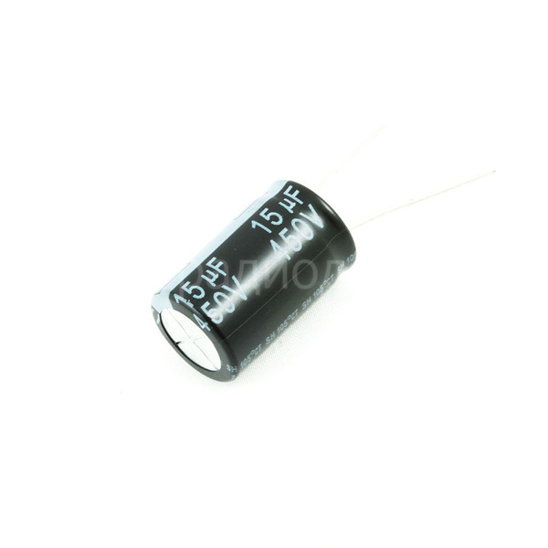 Конденсатор электролитический 15мкФ 450В 105C [16x25] 20% YAGEO