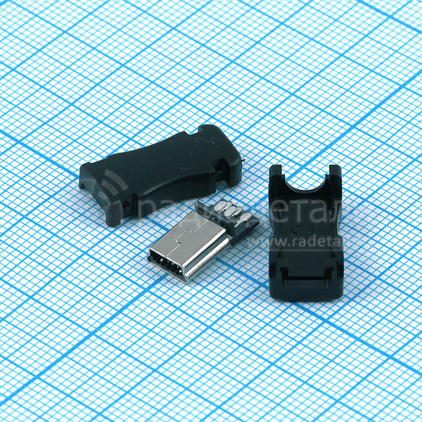 Штекер mini USB-B 5pin, на кабель 4.030