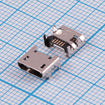 Гнездо micro USB B 5pin, на плату 4.021