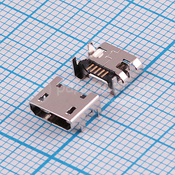 Гнездо micro USB B 5pin, на плату 4.021