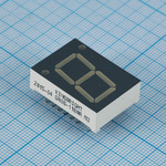 Индикатор LED 1 цифра(20,32мм), 8 точек, зелёный, общий анод, 27х20х8мм SA08-11GWA
