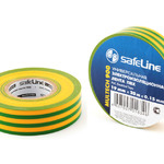 Изолента Safeline 19мм/20м/0.15мм, желто-зеленый